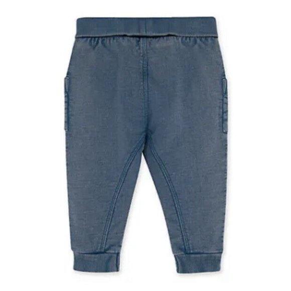 Burt's Bees Baby Boys' Organic Cotton French Terry Acid Wash Pants Blue 12M NWT - Picture 2 of 6